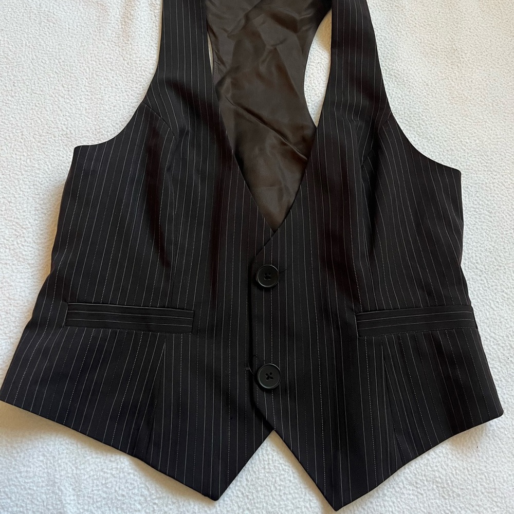 Express Brown Striped Women’s Vest